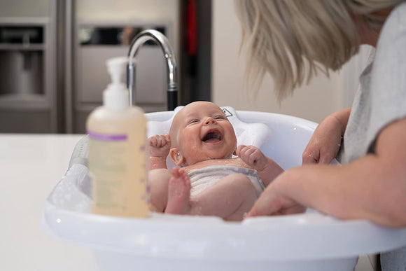 Happy Baby getting bathed with Gaia Sleeptime