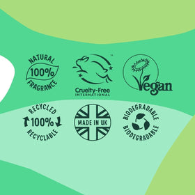 Faith in Nature is B Corp certified UK ethical brand of Vegan Society certified and Cruelty Free International accredited formulas with biodegradable ingredients & 100% natural fragrance in 100% Recycled & Recyclable Bottles.