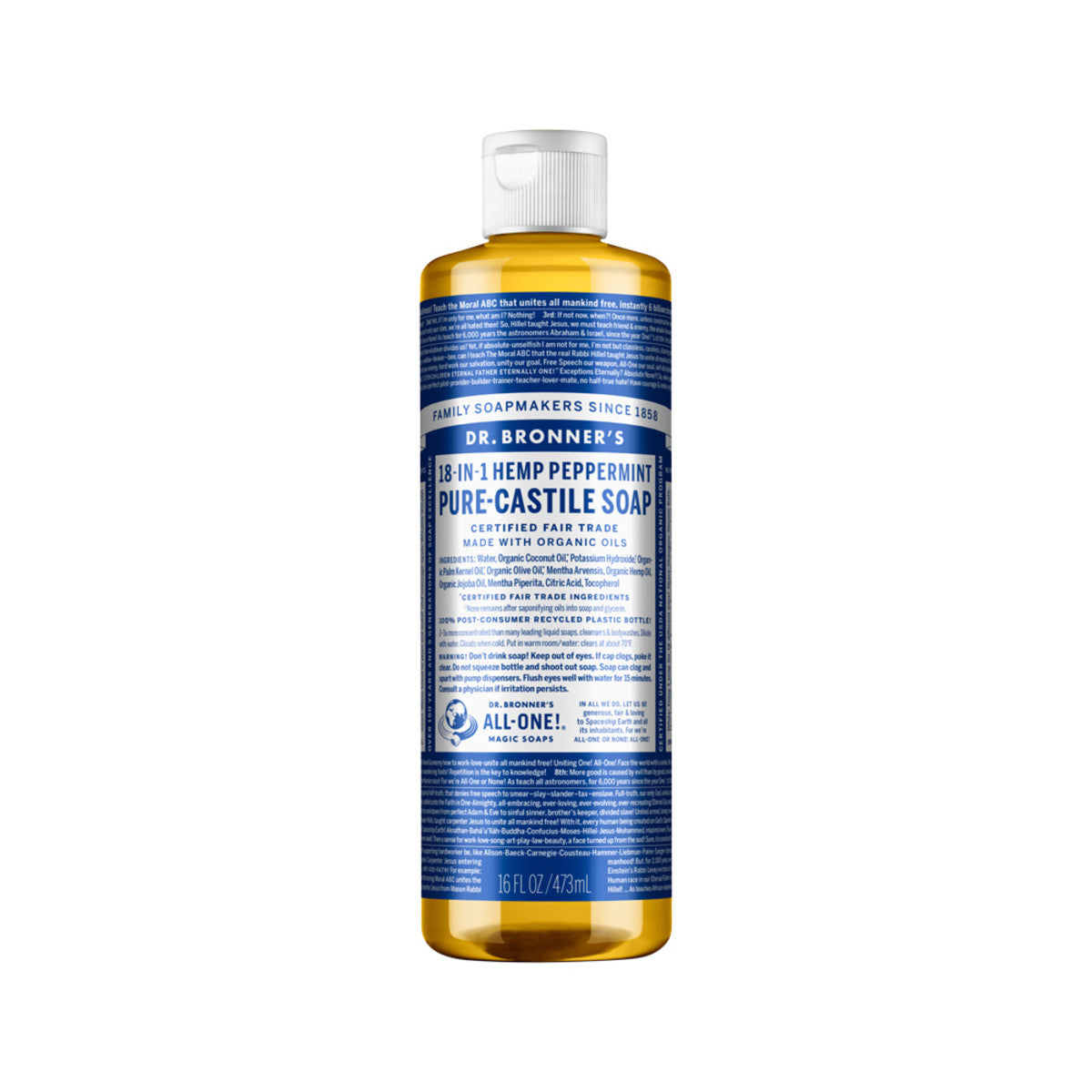 Pure-Castile Liquid Soap - Peppermint 473ml