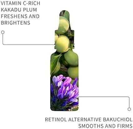 Vitamin C Serum with Hyaluronic Acid, Retinol Bakuchiol & Kakadu Plum
